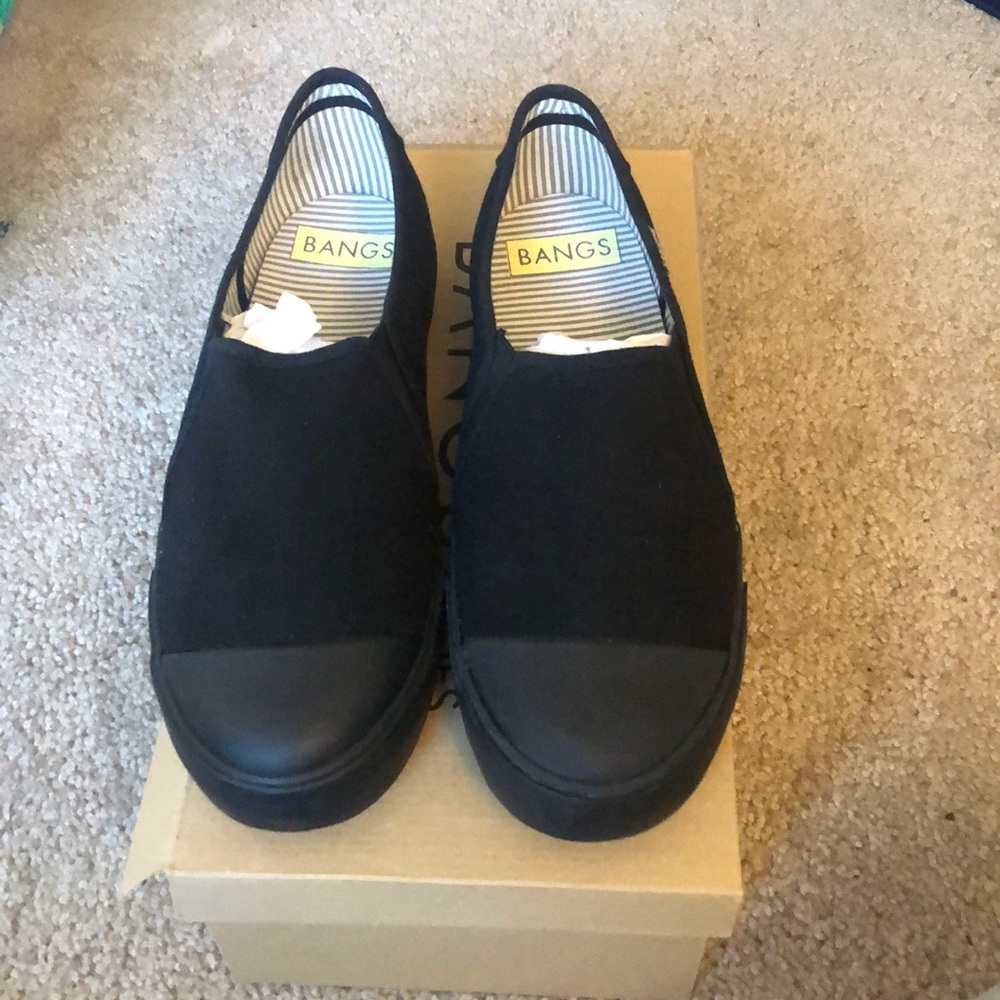 BANGS onyx slip ons